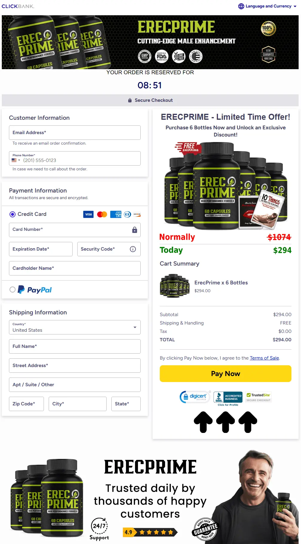 erecprime order , erecprime price