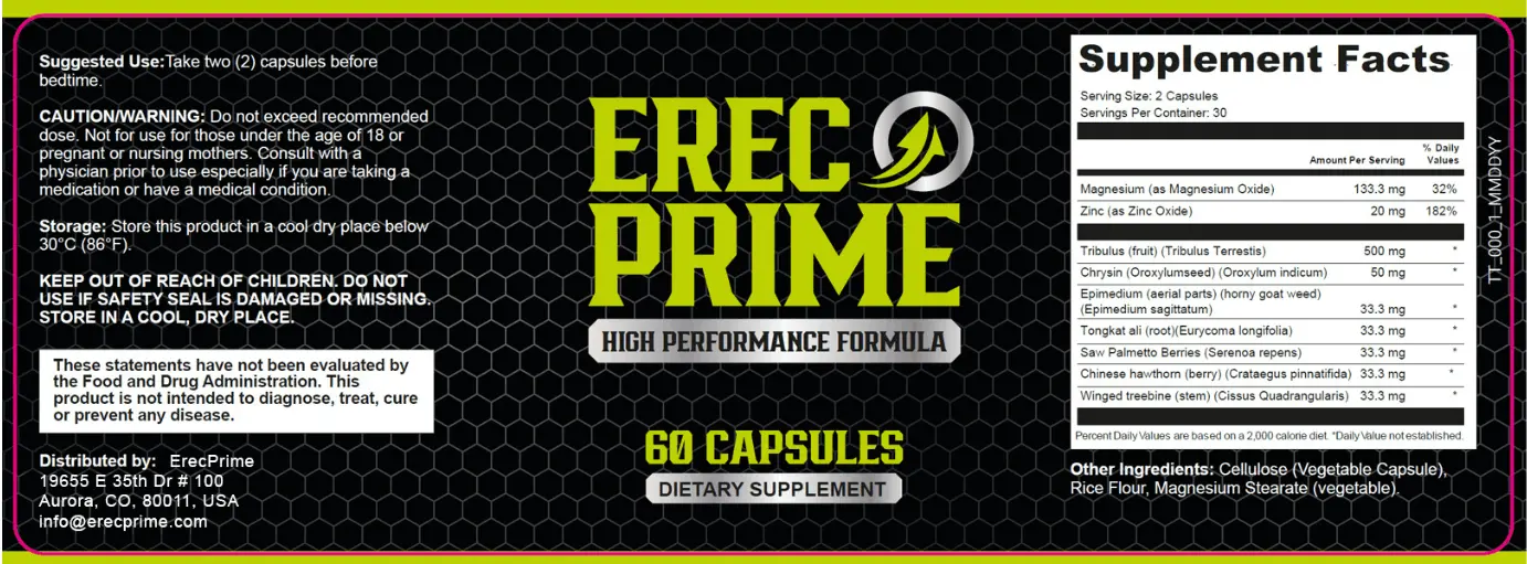 ErecPrime supplements facts
